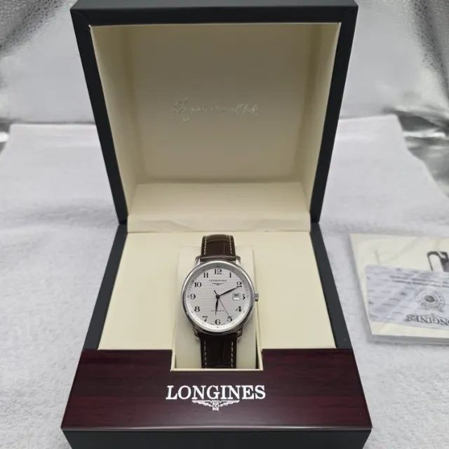 Relógio Longines Automático Masculino 40mm Couro Marrom Novo - Foto 3