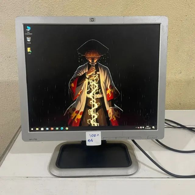 Monitor HP 17" Quadrado - Ergonômico, Perfeito para Escritório, Caixa e CFTV