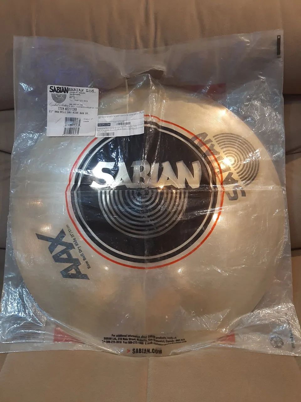 Prato Ride Sabian AAX Raw Bell Dry 21 Polegadas - Foto 4
