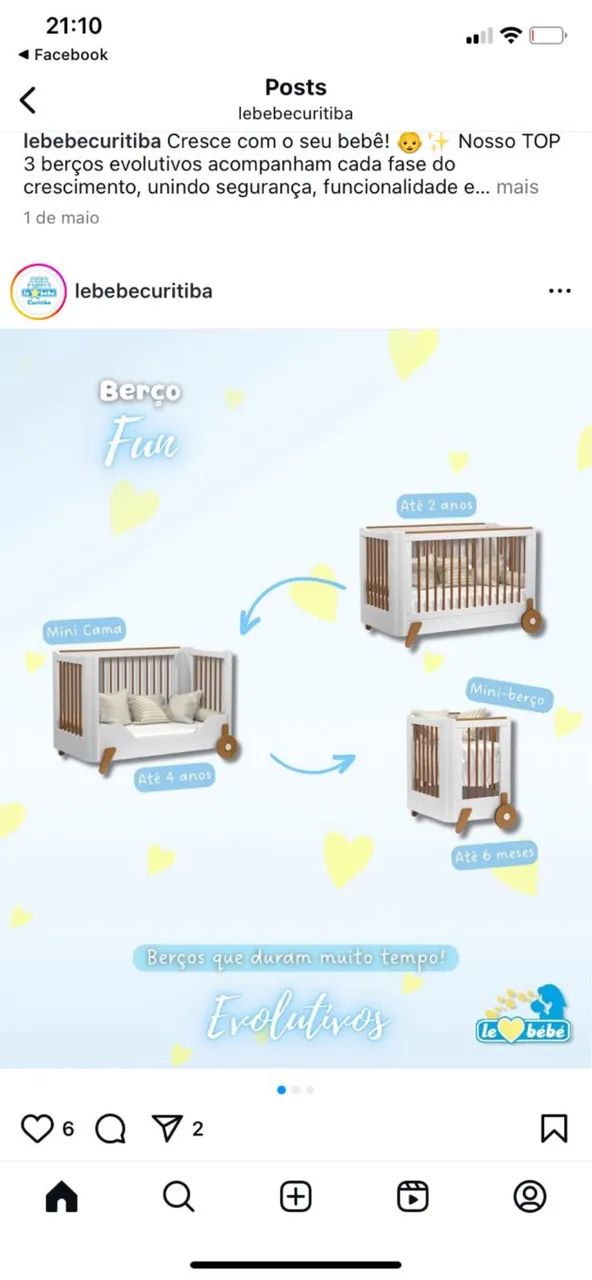 Berço 3 em 1