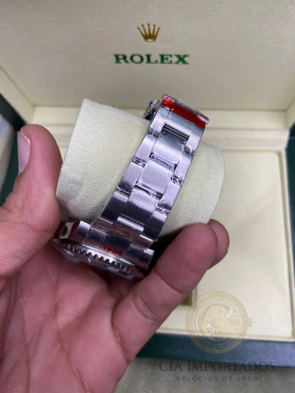 Relógio Rolex Submariner Premium Prata com Mostrador Verde Bezel
