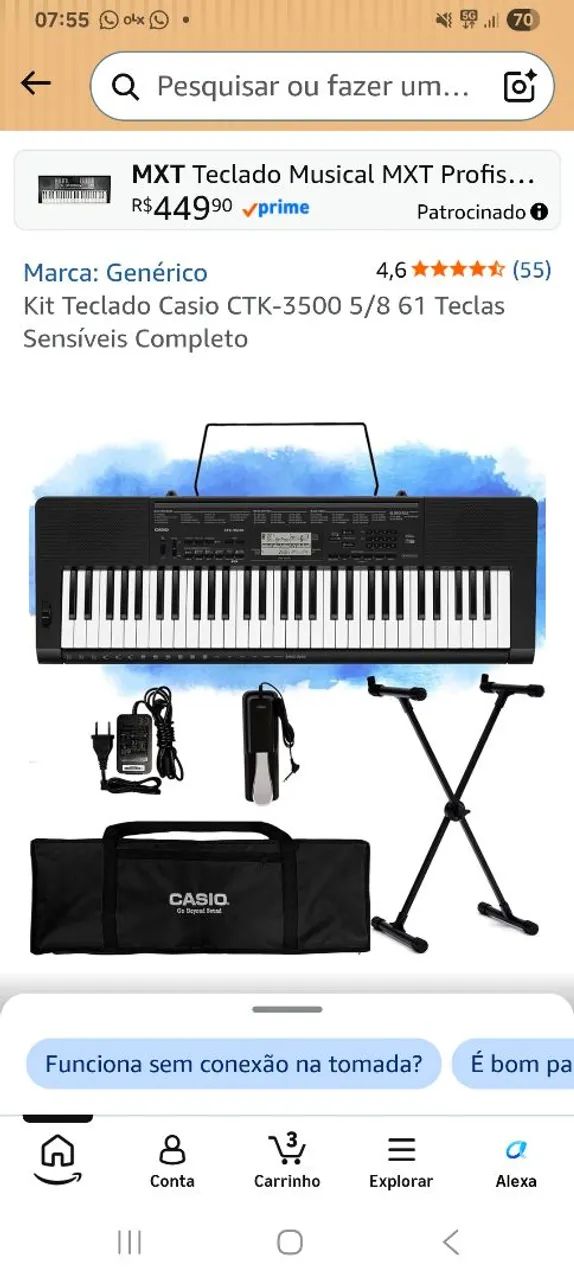 TECLADO MUSICAL CASIO