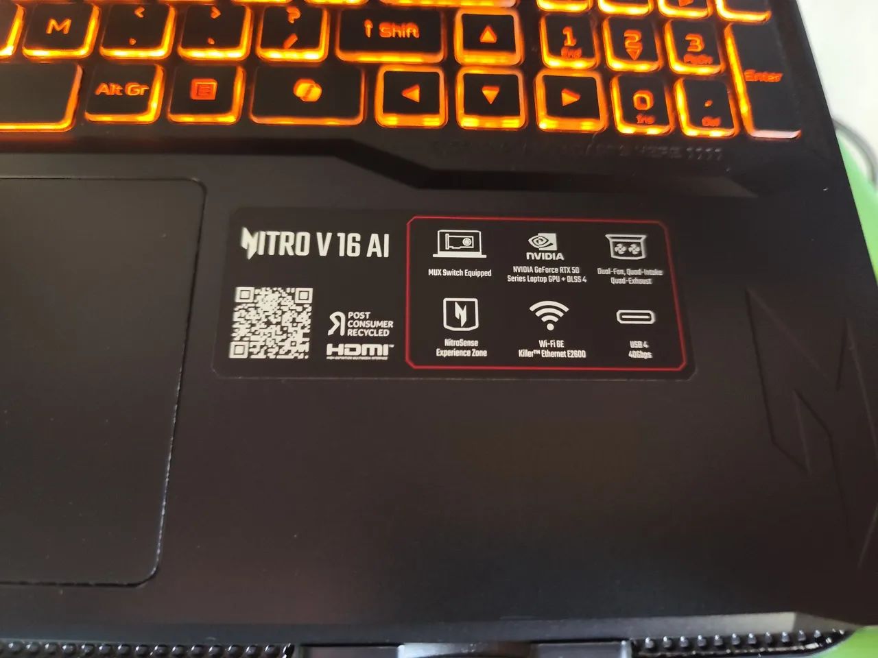 Notebook gamer Acer Nitro V16 ai