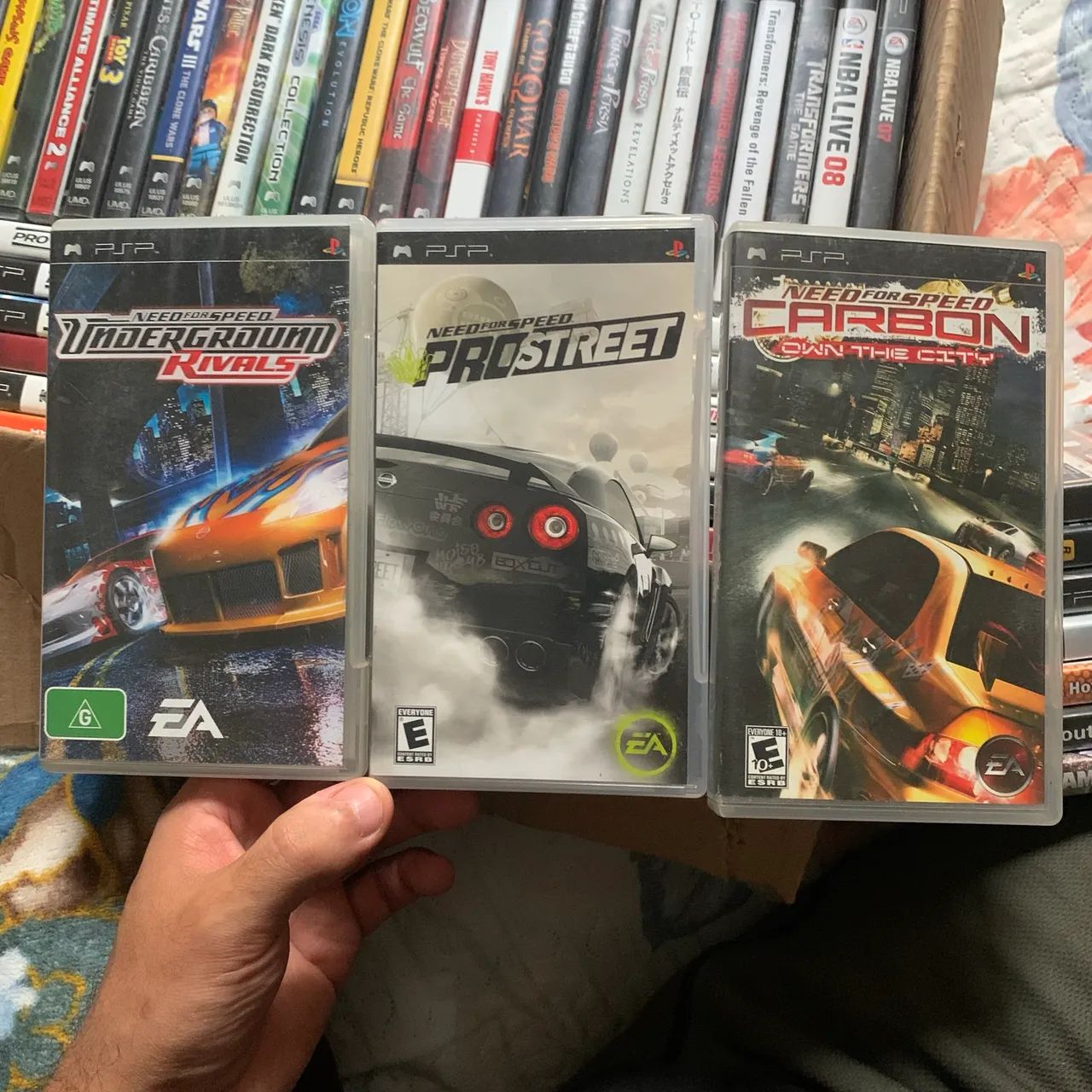 Jogos psp Need for speed underground rivals, pro street e carbon
