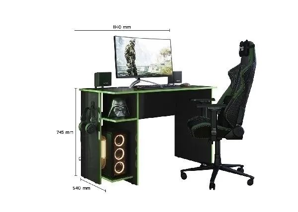 Mesa Gamer com suporte para headset  - Foto 4