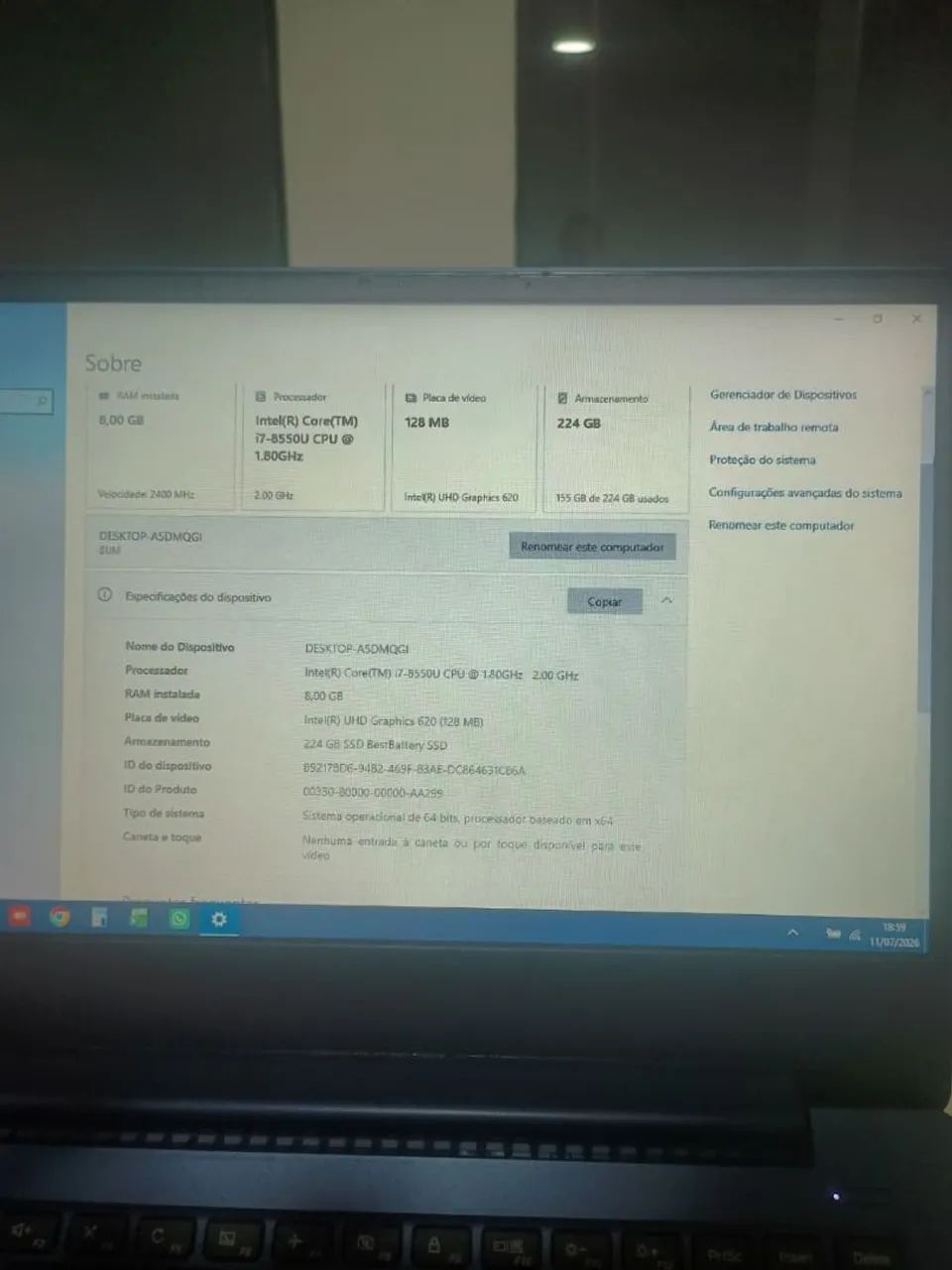Notebook 8gb de RAM SSD 256 - Foto 2