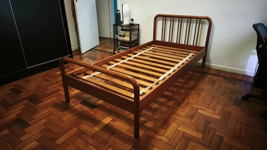 Cama de solteiro de madeira - Foto 3