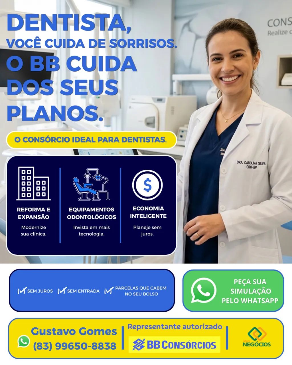 Cadeira odontológica sem juros 