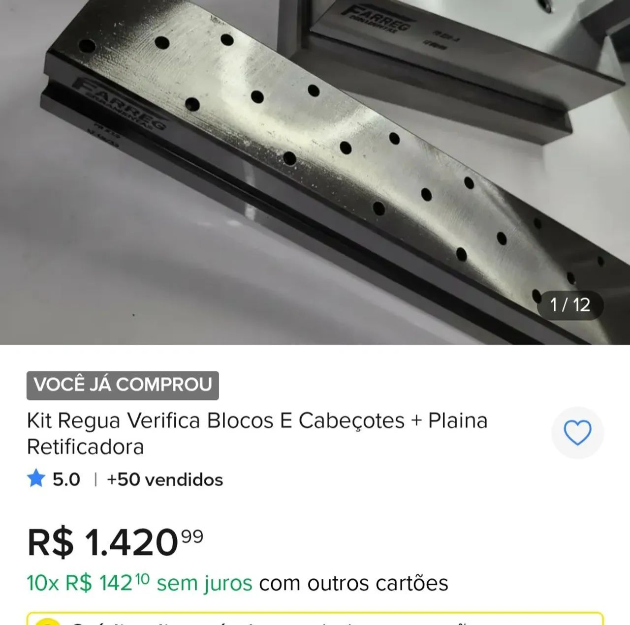 Kit Régua + Plaina - verifica e retifica Blocos e Cabeçotes - Foto 5
