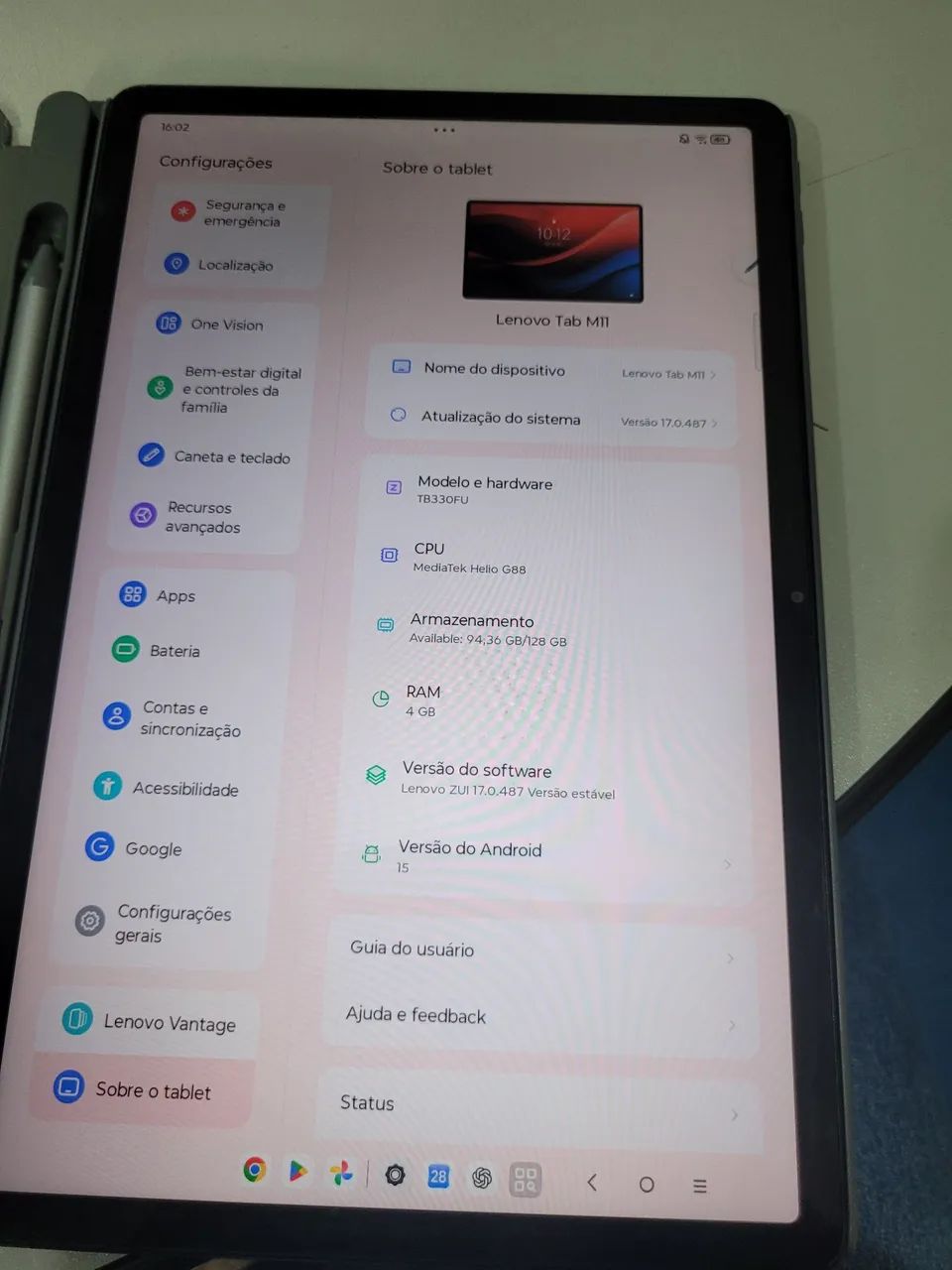 Troco Lenovo TAB M11 por notebook - Foto 5