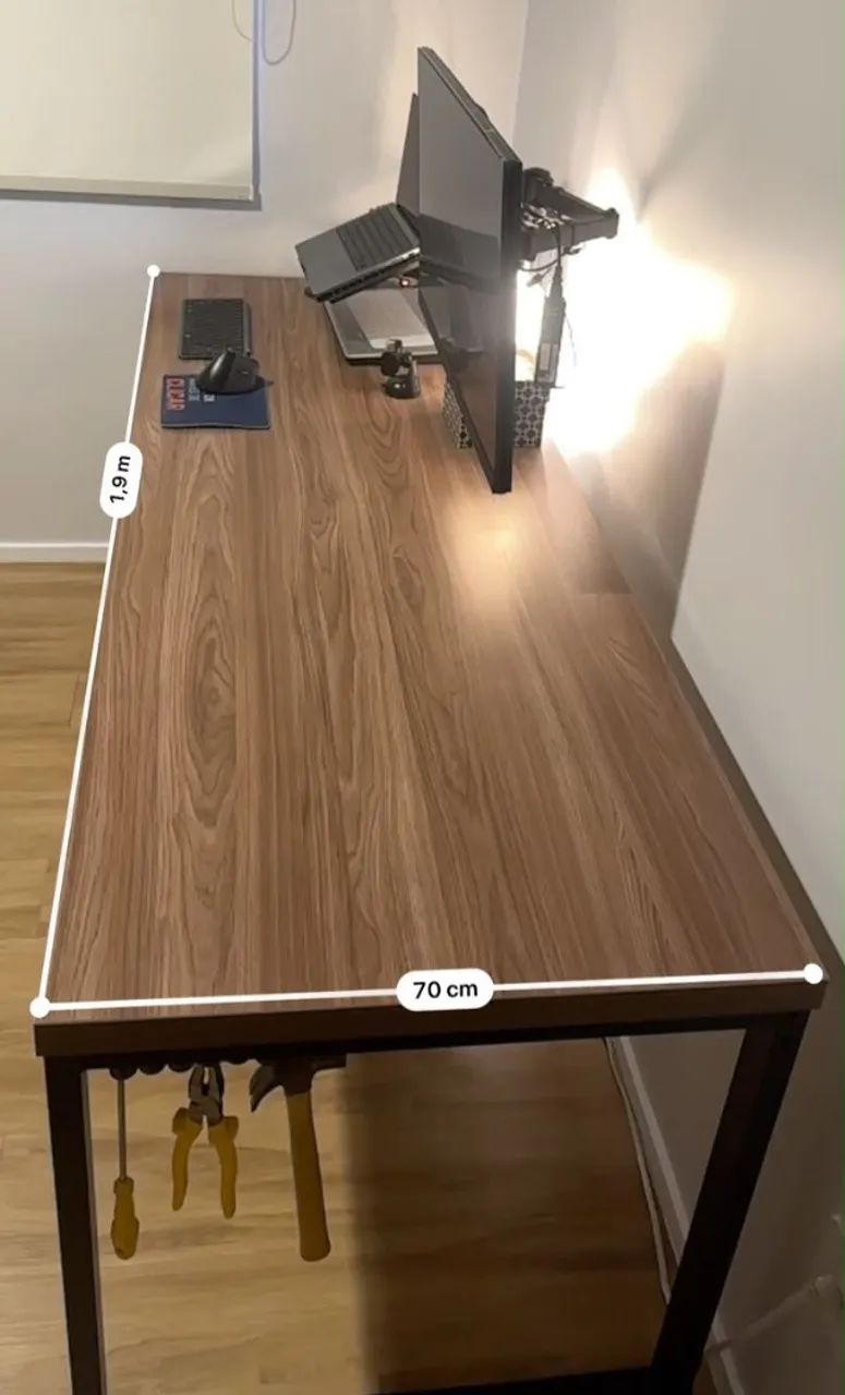 Mesa Kappesberg de escritório - 190x70cm - Foto 2