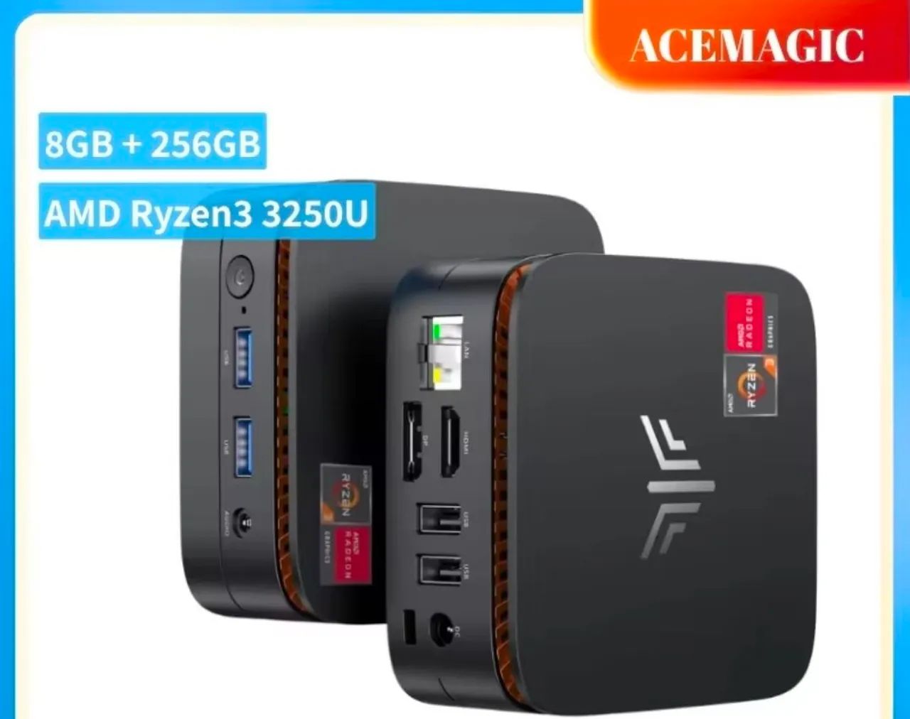 Mini PC AMD, Ryzen 3, 8g de RAM, SSD Nvme 256g, novo. Windows 11 original.  - Foto 3