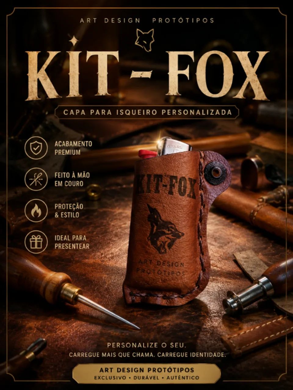 Capa de Couro para Isqueiro - Foto 4