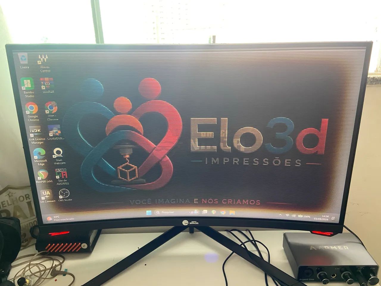 Monitor Gamer Ninja Sharingan - COM DEFEITO - Foto 4