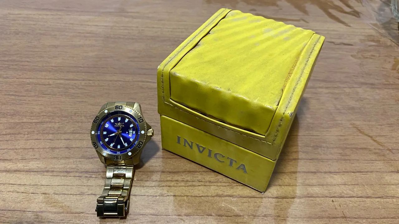 Invicta Pro Diver 19266 Original + Caixa - Azul/Dourado - Foto 3
