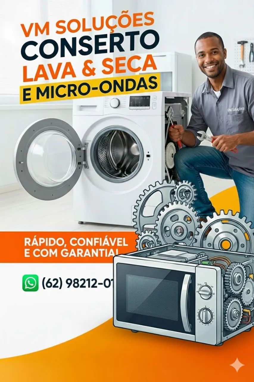 Assistência técnica em máquina de lavar roupa lava e seca e microondas 