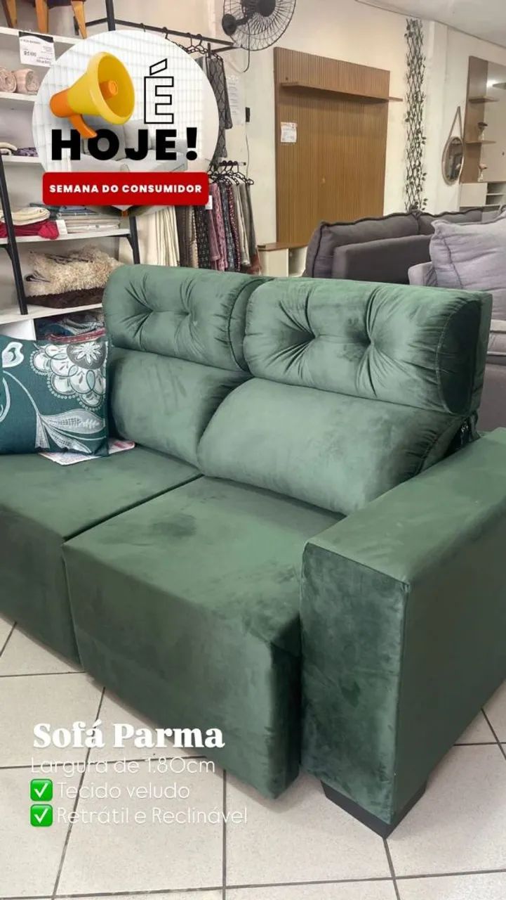Sofá 1.80m retrátil e reclinável. - Foto 4