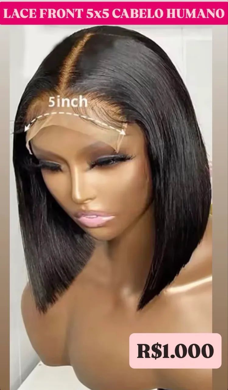 LACE FRONT CABELO HUMANO repartição 5x5 - Foto 2