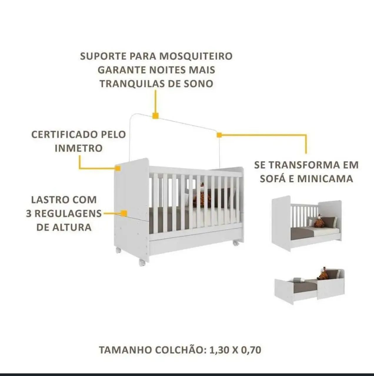 Berço 3 em 1 - Foto 2