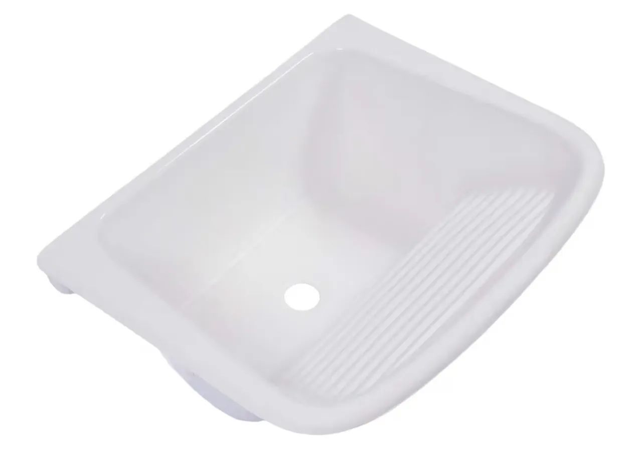 ? Tanque de Lavar Roupa em Mármore Sintético Branco - Ótimo Estado