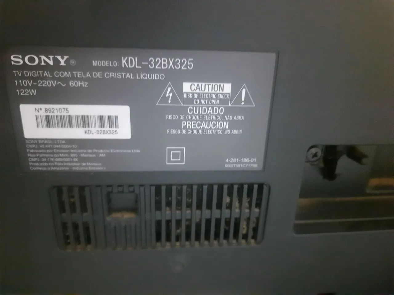 Tv 32 Sony com conversor digital integrado,controle, base  400,00 - Foto 5