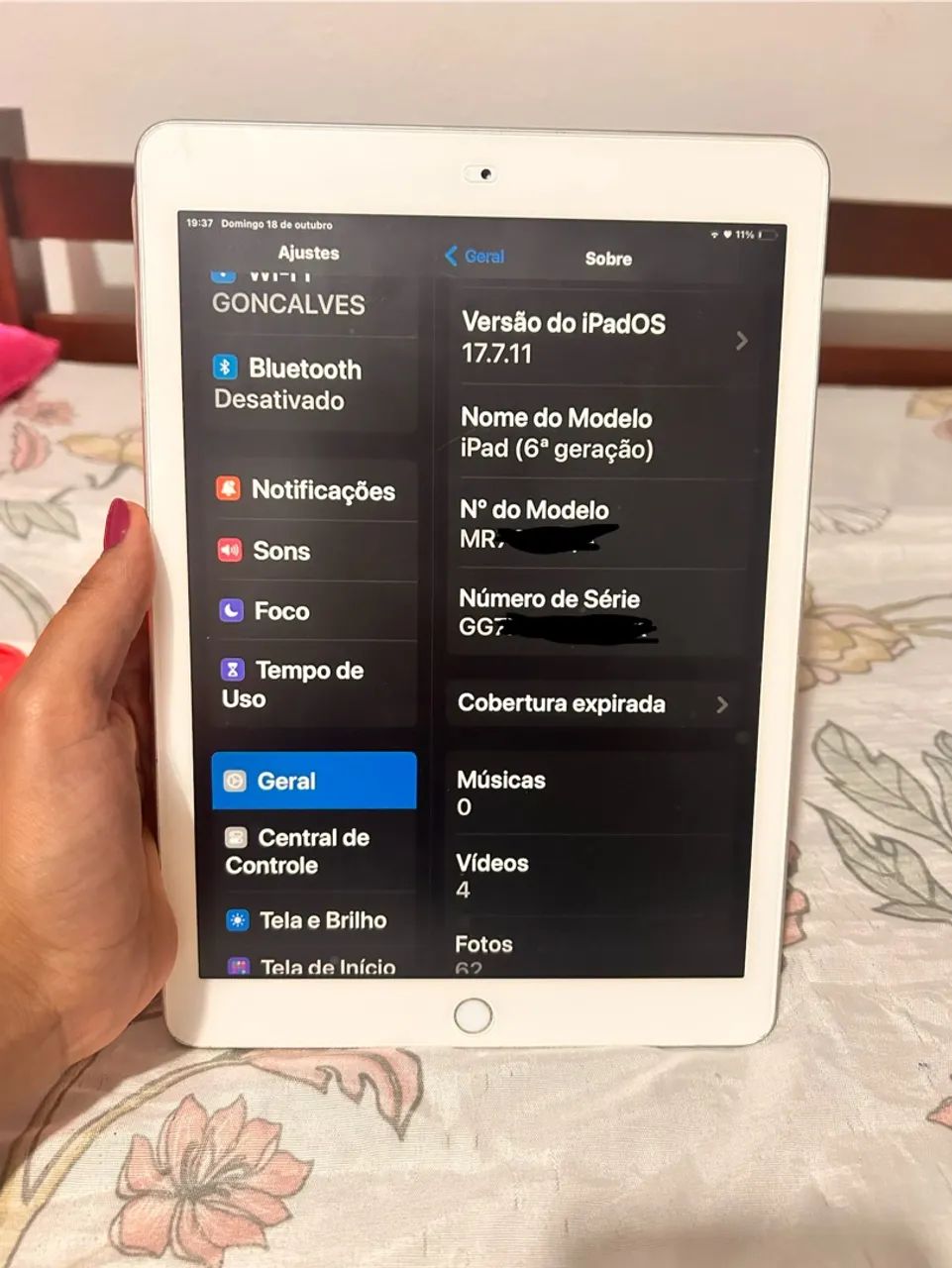 iPad 6 Geração 32gb Cinza