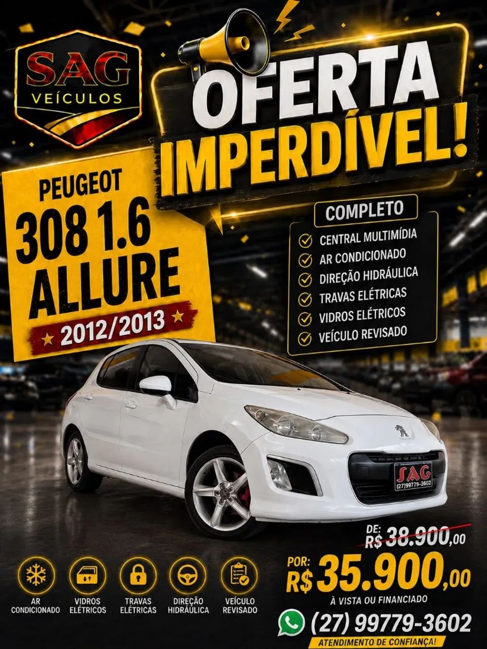 Peugeot 308 308 Allure 1.6 Flex 16V 5p Mec. 2013