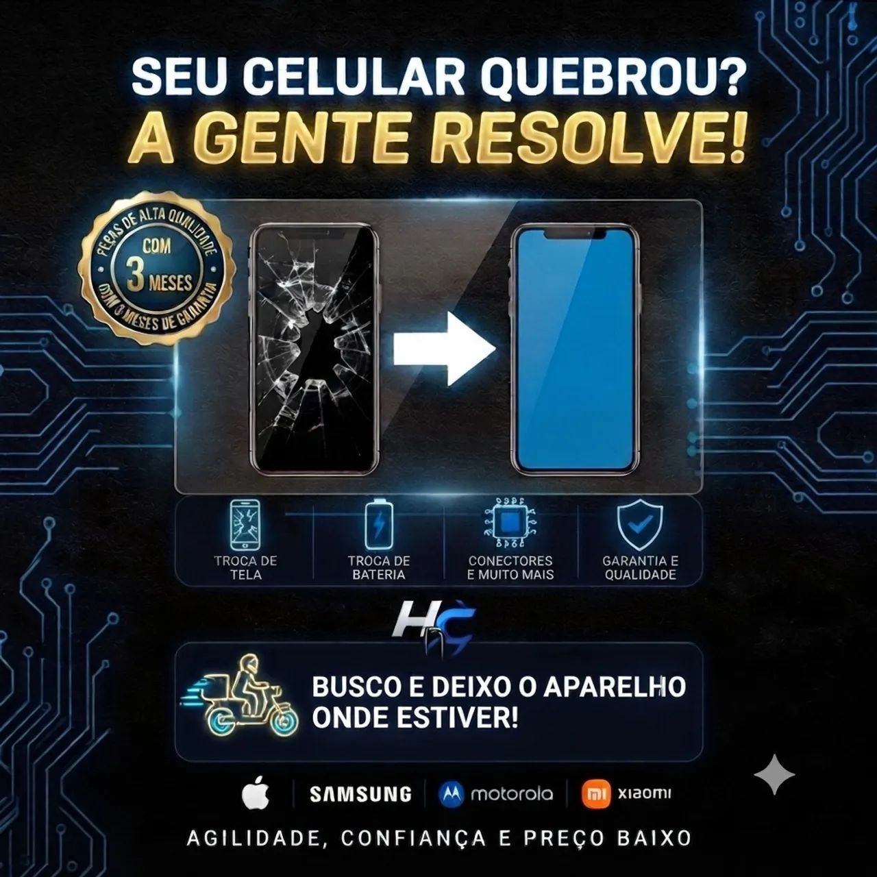 Seu celular quebrou?