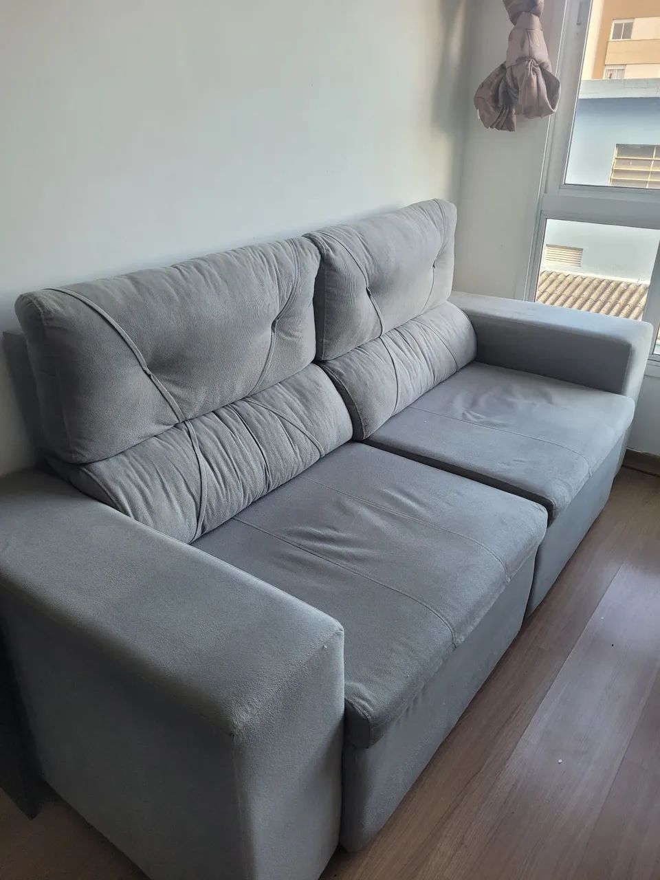 Sofá Retrátil e Reclinável 2,00m Cinza