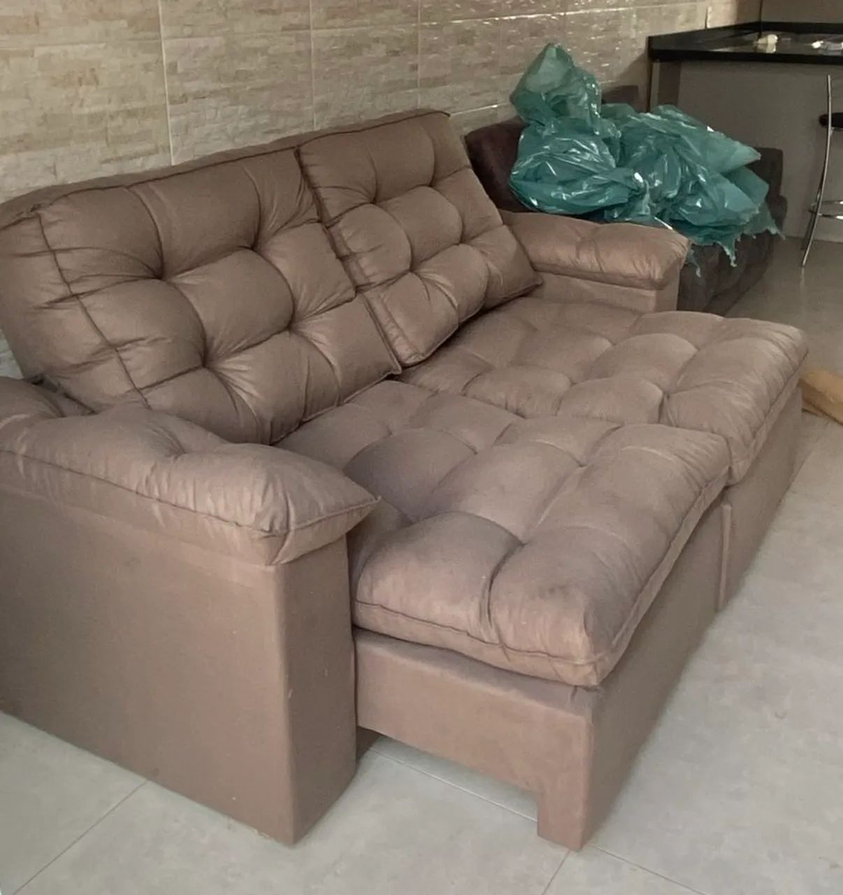 Sofá retrátil e reclinável- 2mt de largura 65163269537153120