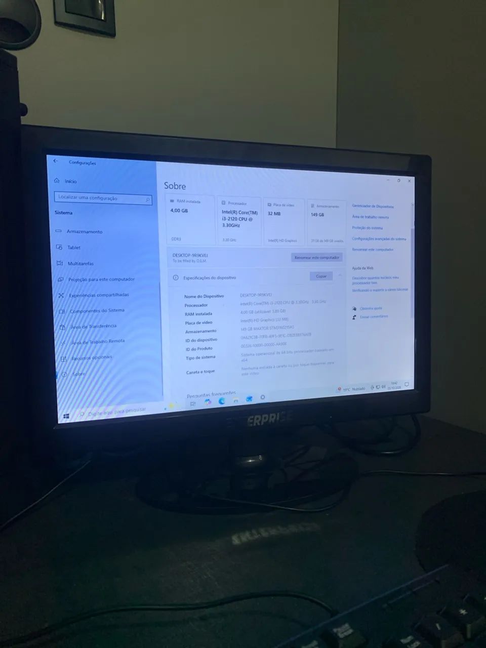 Computador Intel core i3 com monitor completo  - Foto 2