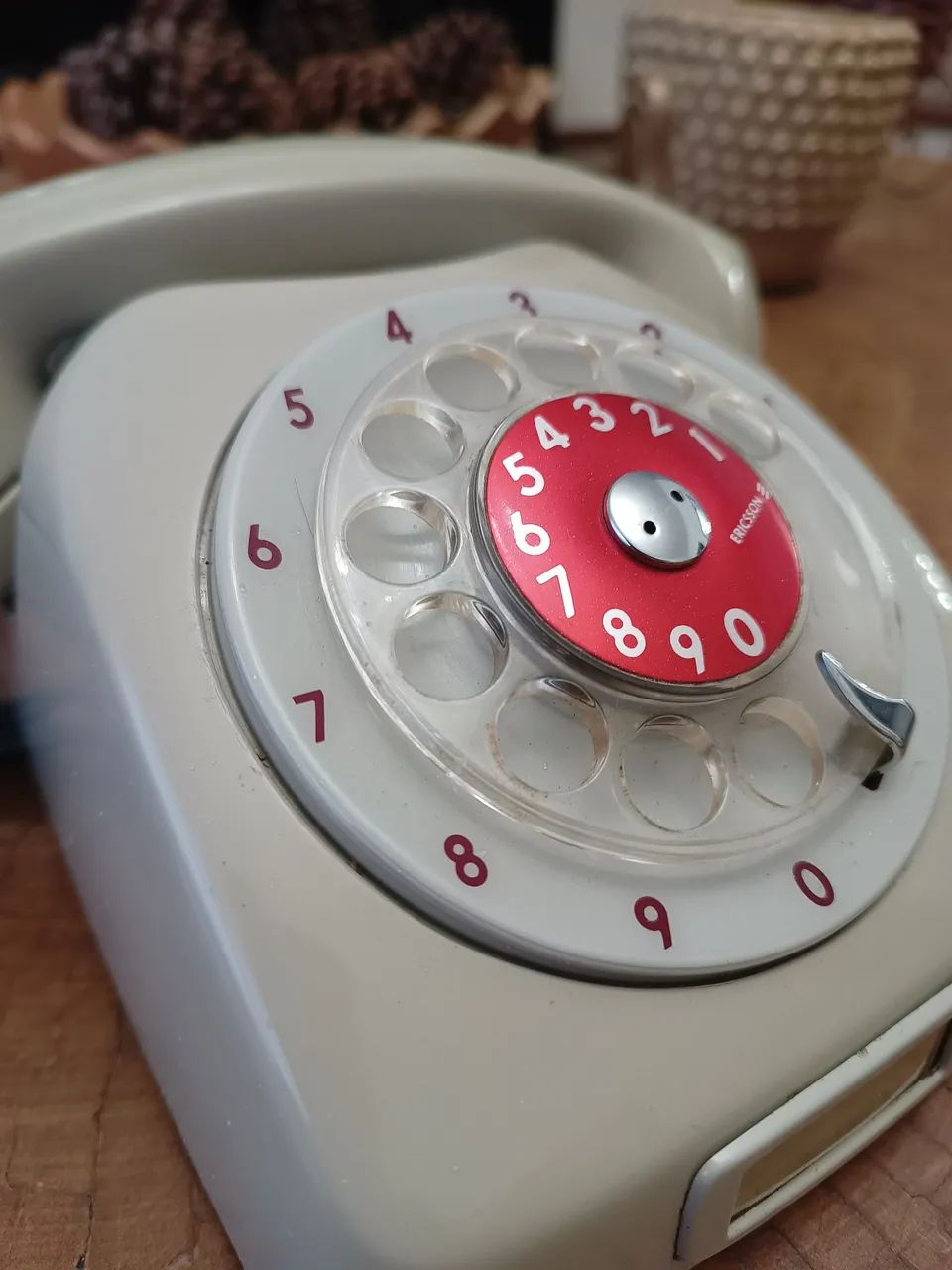 Telefone cinza antigo Antiguidade excelente estado  - Foto 4