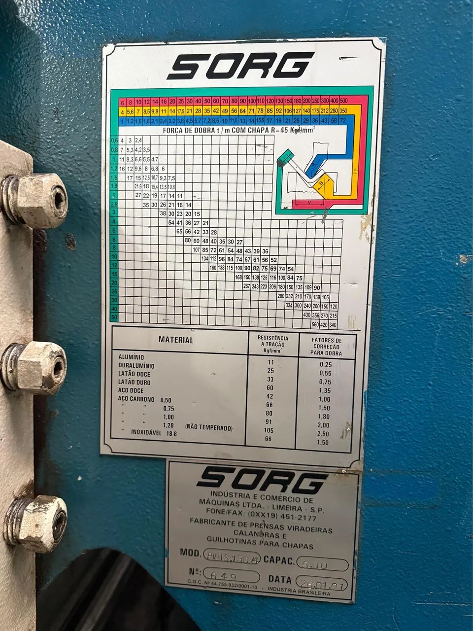 Dobradeira hidráulica Sorg 4.000 mm x 135 T - Foto 2