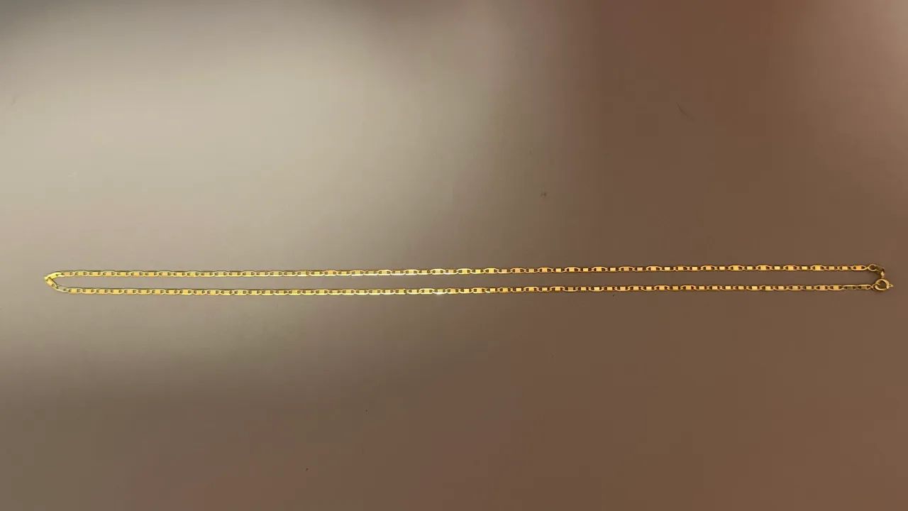 CORRENTE PIASTRINE OURO 18k