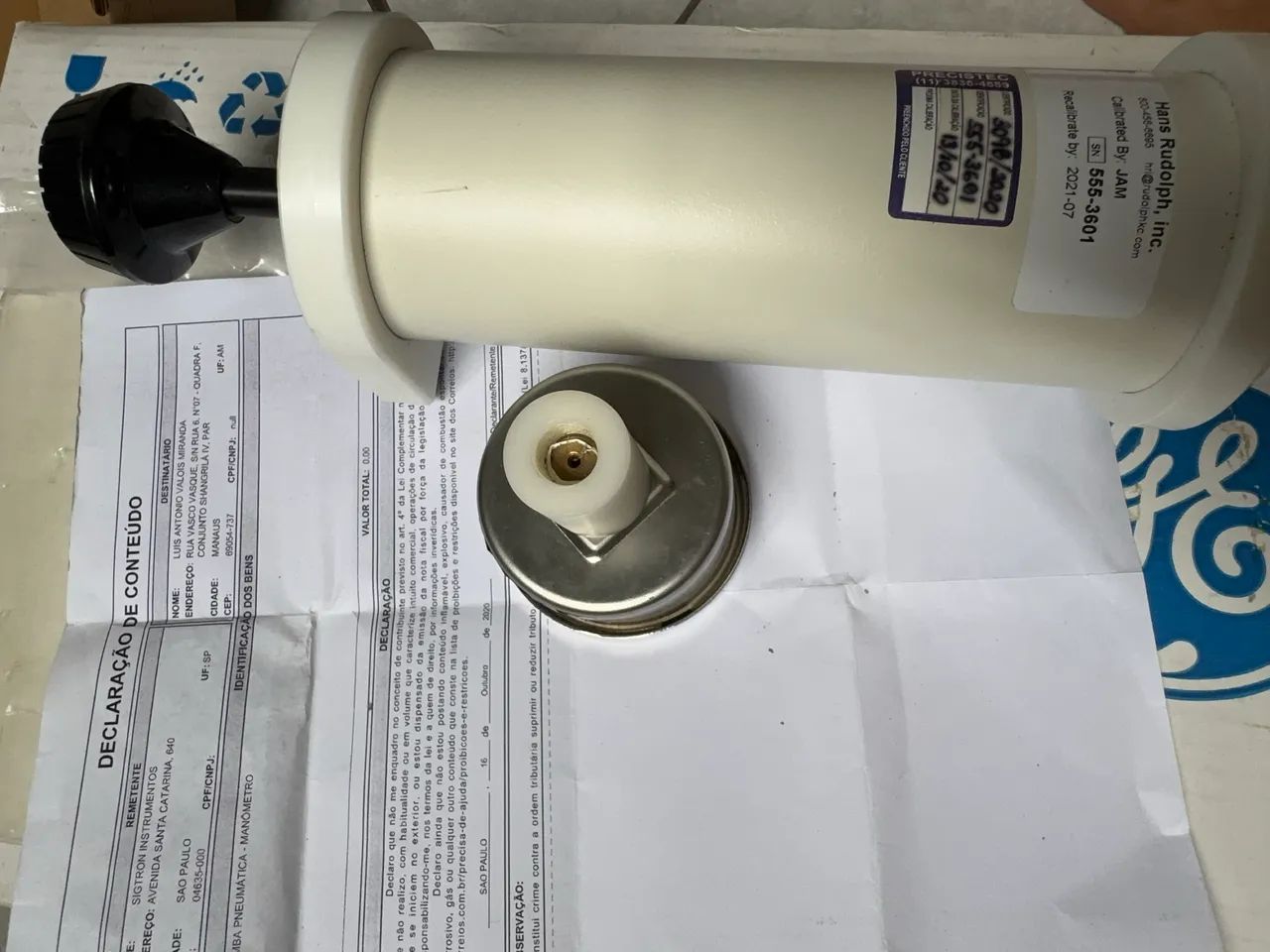 Bomba pneumática manômetro  - Foto 2