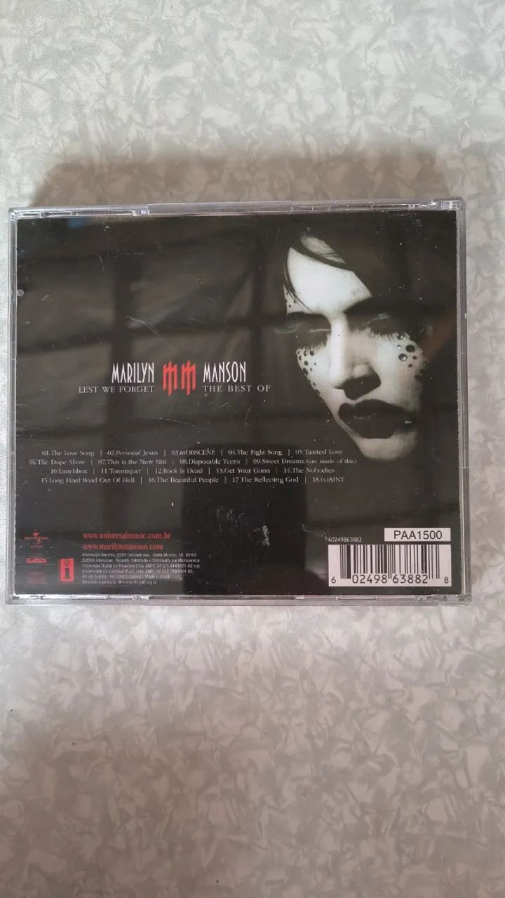 CD Marilyn Manson Duplo CD+DVD - Lest We Forget - Best of.. - CDs