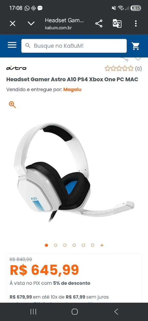 HEADSET ASTRO A10 PERFEITO ESTADO - Foto 4