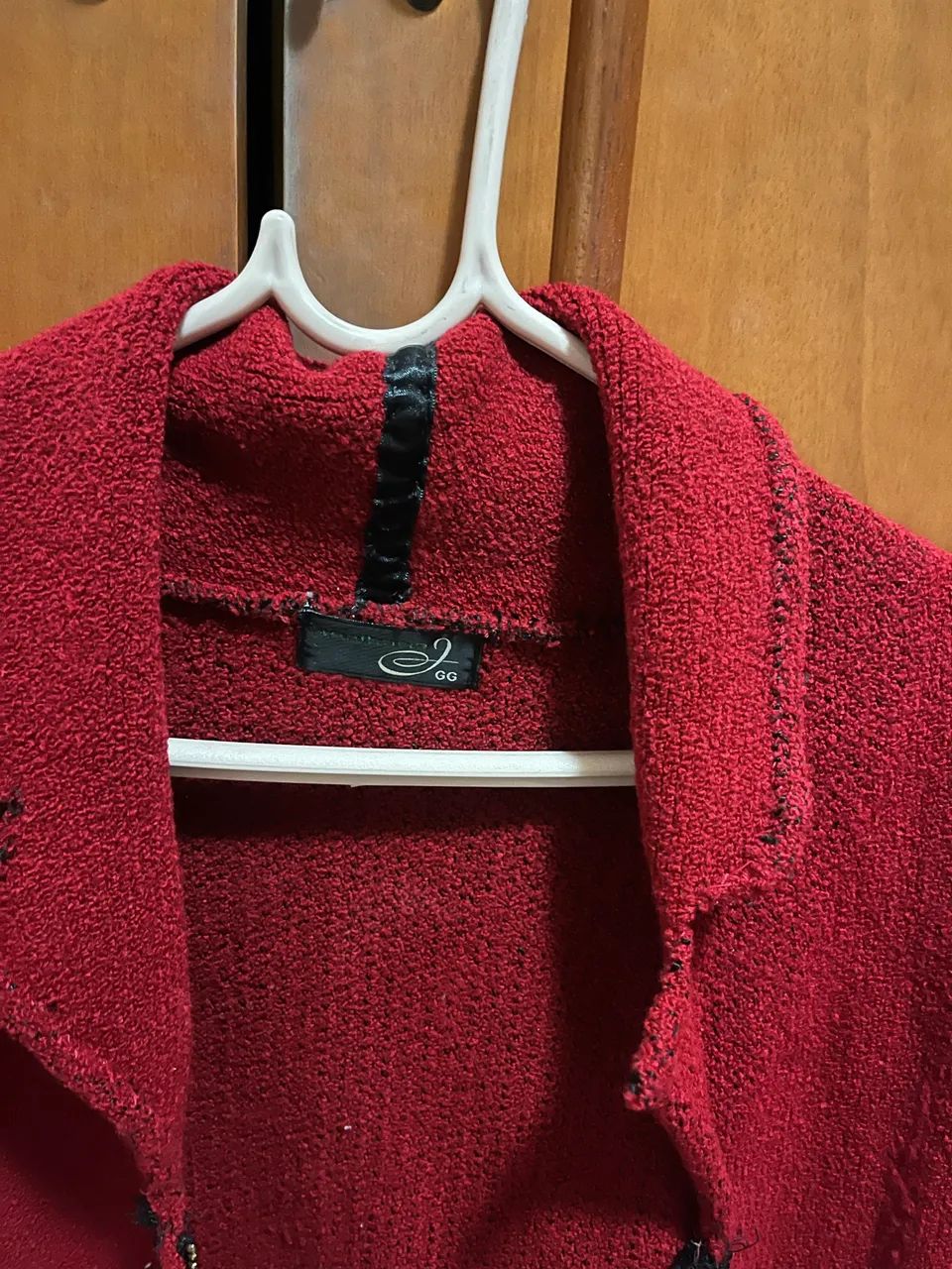 Casaco de lã vermelho super elegante, nunca usado !   - Foto 2