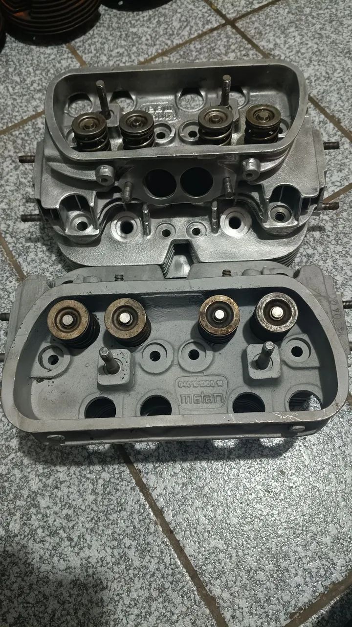 Par de Cabeçotes Kombi, Fusca Moderno 6 e 8 Aletas Retificado  - Foto 3
