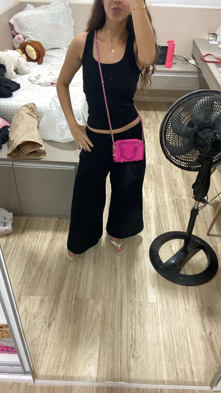 calça de crochê usada 1 vez  - Foto 2
