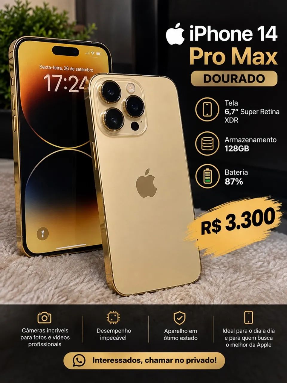 14 pro max ler anúncio