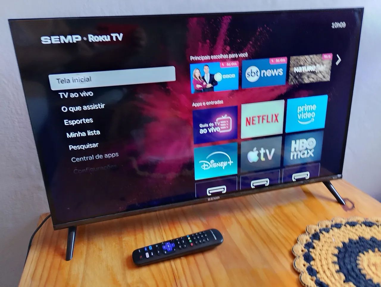 Smart Tv Semp Roku Tv 32 Polegadas Com Nota Fiscal  - Foto 3