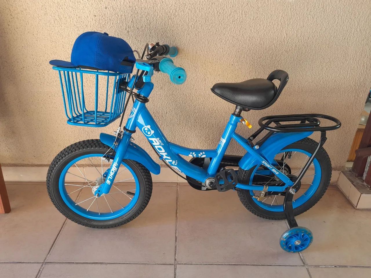 Bicicleta azul aro 14 Seminova