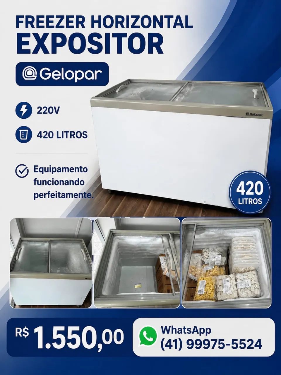 Vendo Freezer Horizontal Expositor