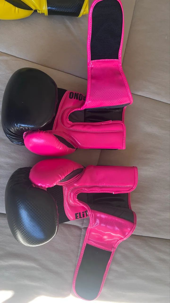 Luva de Boxe Titan Pro Elite Carbono 12oz - Rosa e preto- Estado de Nova - Foto 3
