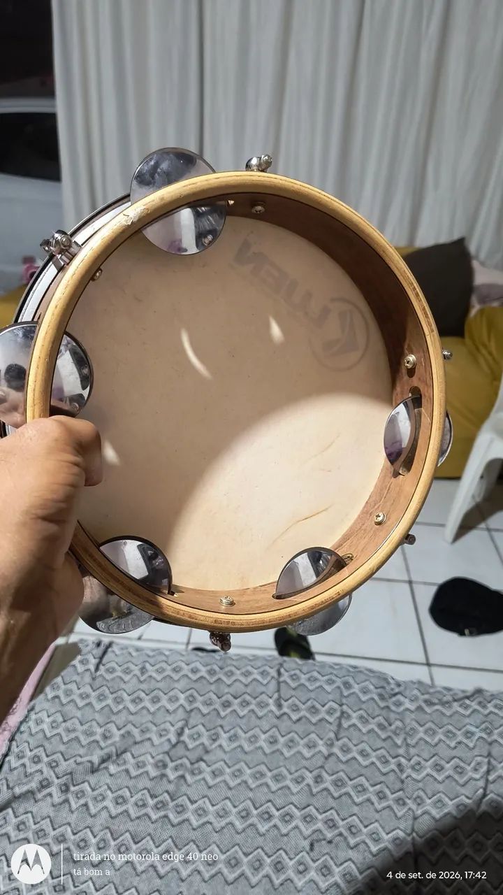 Pandeiro super conservado profissional  - Foto 3