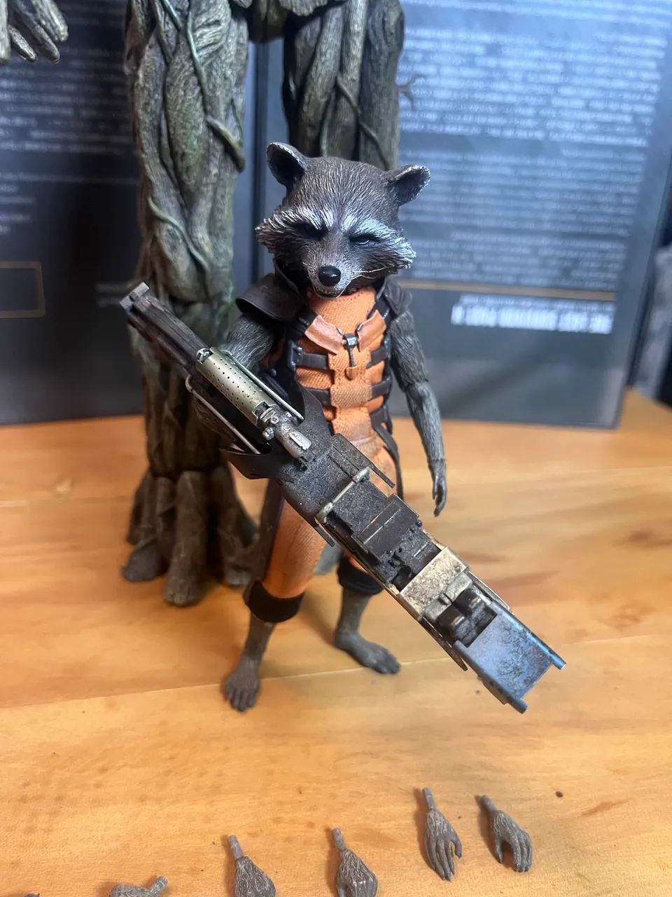 Groot e rocket hot toys / guardiões da galáxia loose sem caixa  - Foto 5