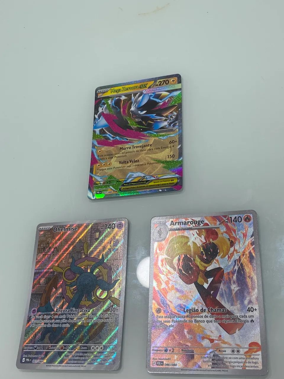 LOTE COM 3 CARTAS POKÉMON - RARAS E HOLOGRÁFICAS!  - Foto 3
