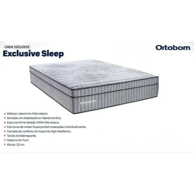 Colchão Casal Exclusive Sleep Ortobom Molas Ensacadas 32cm