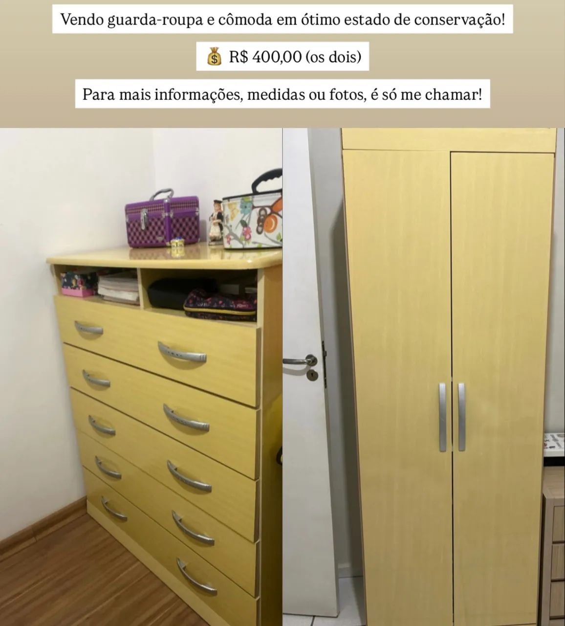 Cômoda e armário multiuso - 400,00